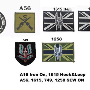 United Kingdom Special Forces Air Force Army Military SAS RAF Embroidered Patch Badge Sew on Iron On Patch Jacket Jeans Morale Applique