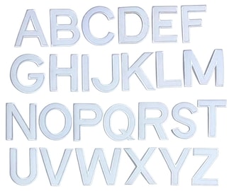 WHite Buchstabe A - Z voll gestickter Aufnäher Abzeichen Sew Eisen auf Alphabet Stickerei ABC Full Alphabet Patches Kleid Transfer Jacke Jeans Tasche