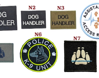Hund Handler Unterstützung K9 Polizei Pfote Sicherheit Veterinär Korps Gestickter Aufnäher Abzeichen Eisen Aufnäher Jacke Taschen Applikation Jacke Jeans Leder