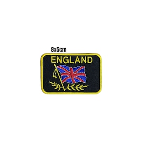 England With Union Jack Flag On Embroidered Patch Badge Sew/Iron On 455