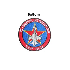 711 Fighter Jet United States Force Army Embroidered Iron On Badge Patch 1371