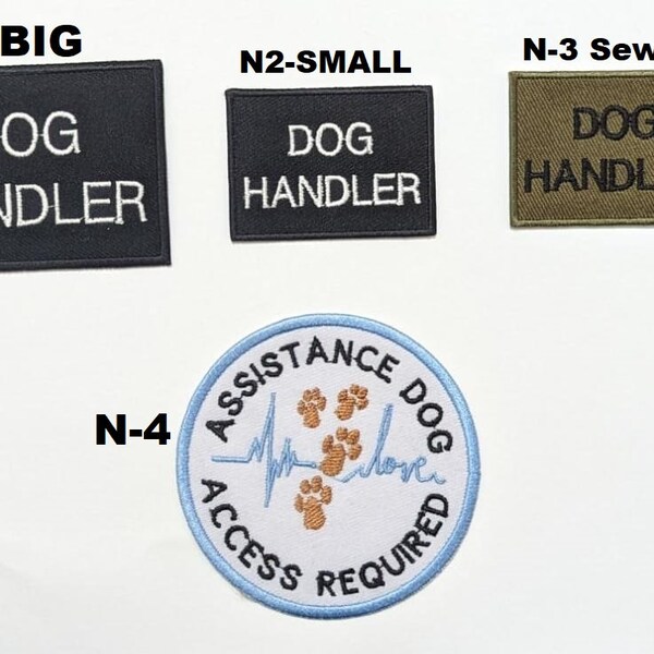 Dog Handler Assistance Embroidered Patch Badge Iron / Sew on Jacket Bags Applique Jacket Jeans