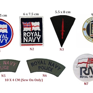 Royal Navy Force Army Embroidered Patch Badge Sew/Iron On Applique Transfer Jacket Jeans Cap Bag