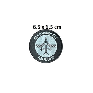 Royal Navy Air Service Sea Harrier FA2 Amraam British Army Military Embroidered Patch Iron Sew On 1393