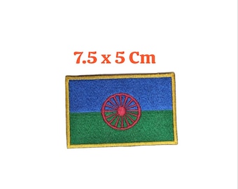 Zigeuner Romani Flagge Roma Volk Pferde Fair Aufnäher Jacke Jeans N-1311