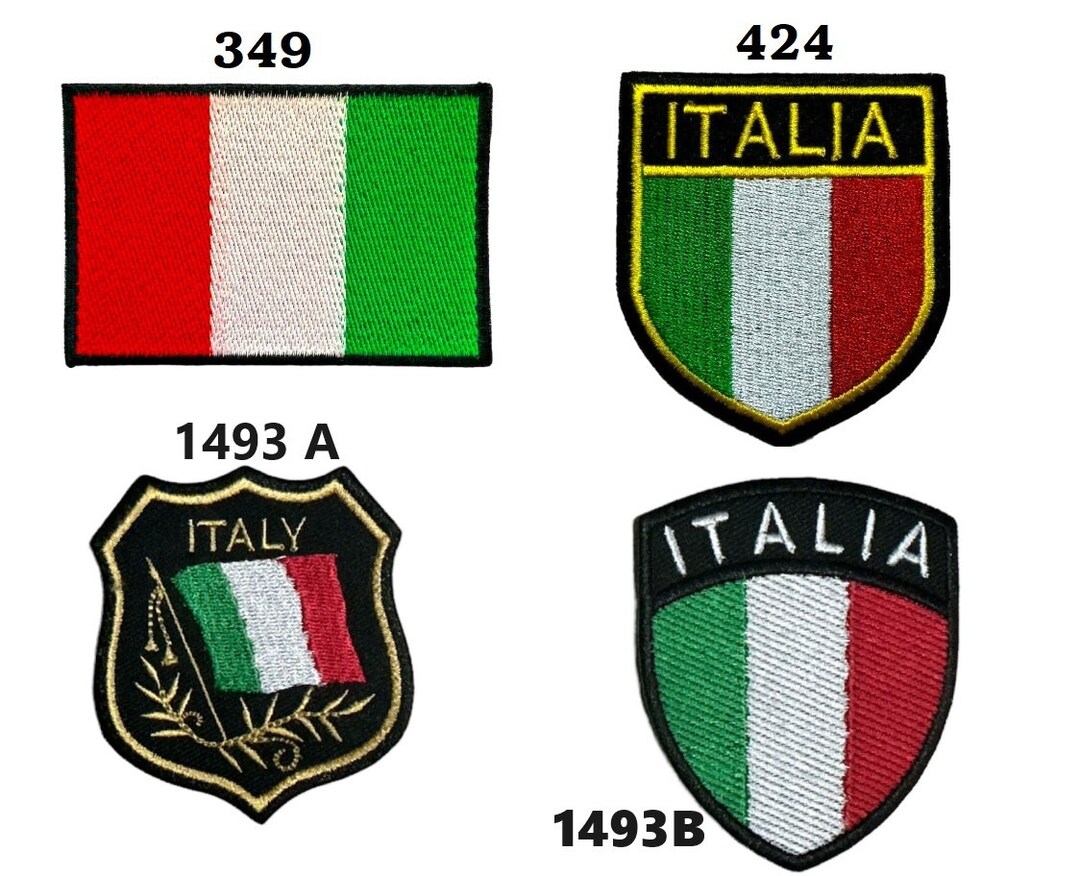 Accessoire Personnalisation Textile Italia Patch écusson Brodé Drapeau Italie - Thermocollant 7x4.5cm, Fabrication Akacha Patch Thermocollant Blason - Foto 2