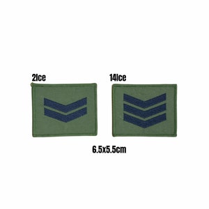 Army Military Rank Corporal Sergeant Embroidered Patch Badge Sew ON ONLY