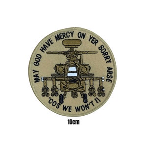 AH-64 Apache Fighter Helicopter Army Military Embroidered Patch Badge Sew  On 740