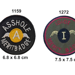 Idiot Ashole Merit Badge Grappig Coole Vleugels Opstrijkbare Patch Badge Jas Jeans Leer