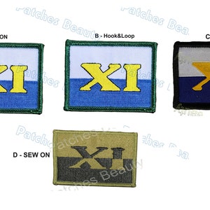 XI 11 Signal Brigade TRF Flash Royal Signals Military Army Sew On Hook And Loop Patch Clothe
