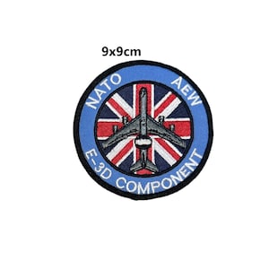 Insignia bordada para coser de la OTAN, componente Boeing E3D de la Real Fuerza Aérea (RAF), AWACS, 1359