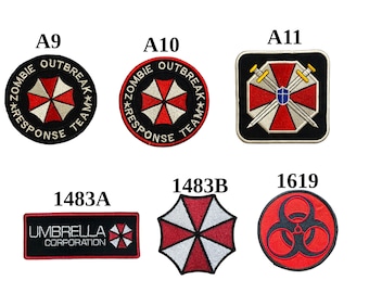 Umbrella Corporation Resident evil Sword Zombie Outbreak Game Iron Sew On Patch Jacket
