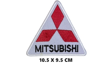 Mitsubishi Japanese car racing sports logo Embroidered Sew Iron On Patch 1485