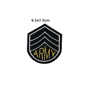 ARMY Sergeant Shield Embroidered Iron Sew On Patch Badge Jacket Jeans 1357