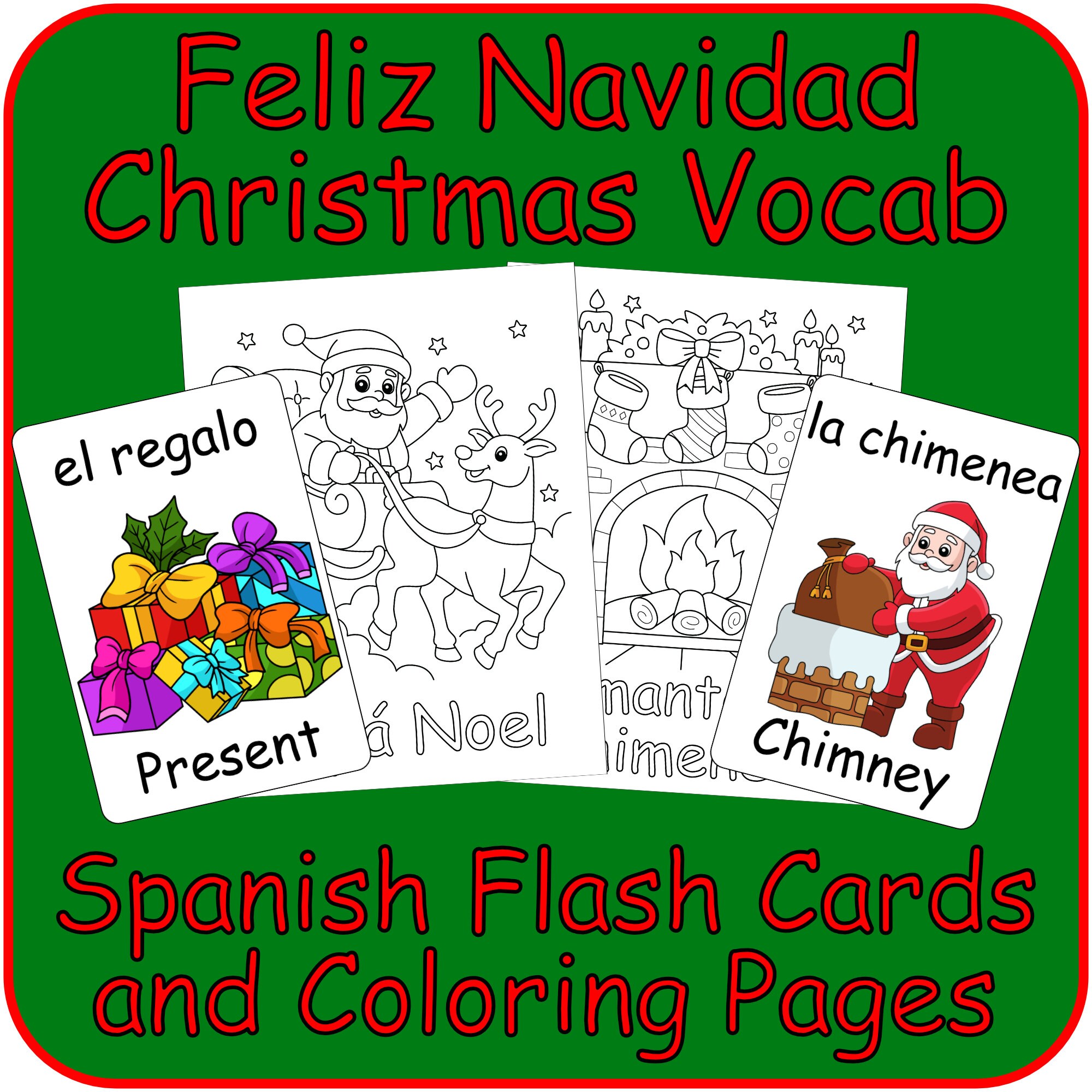 spanish-english-bilingual-christmas-holiday-vocab-flashcards-coloring-pages-for-kids-esl-homeschool-classroom-printable-worksheets-etsy for Free Printable Spanish Christmas Worksheets Spanish-english Bilingual Christmas Holiday Vocab Flashcards & Coloring Pages for Kids, ESL, Homeschool, Classroom - Printable Worksheets - Etsy for Free Printable Spanish Christmas Worksheets