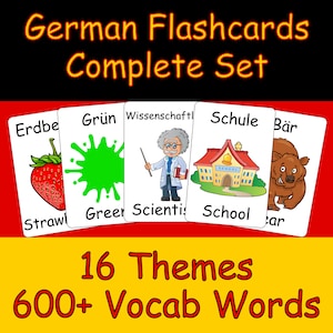 ドイツ語-英語の子供向け語彙フラッシュカード - 印刷可能な初心者向け学習ツール PDF