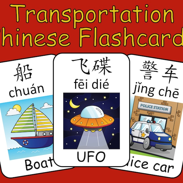 Mandarin Chinese English Flash Cards Etsy