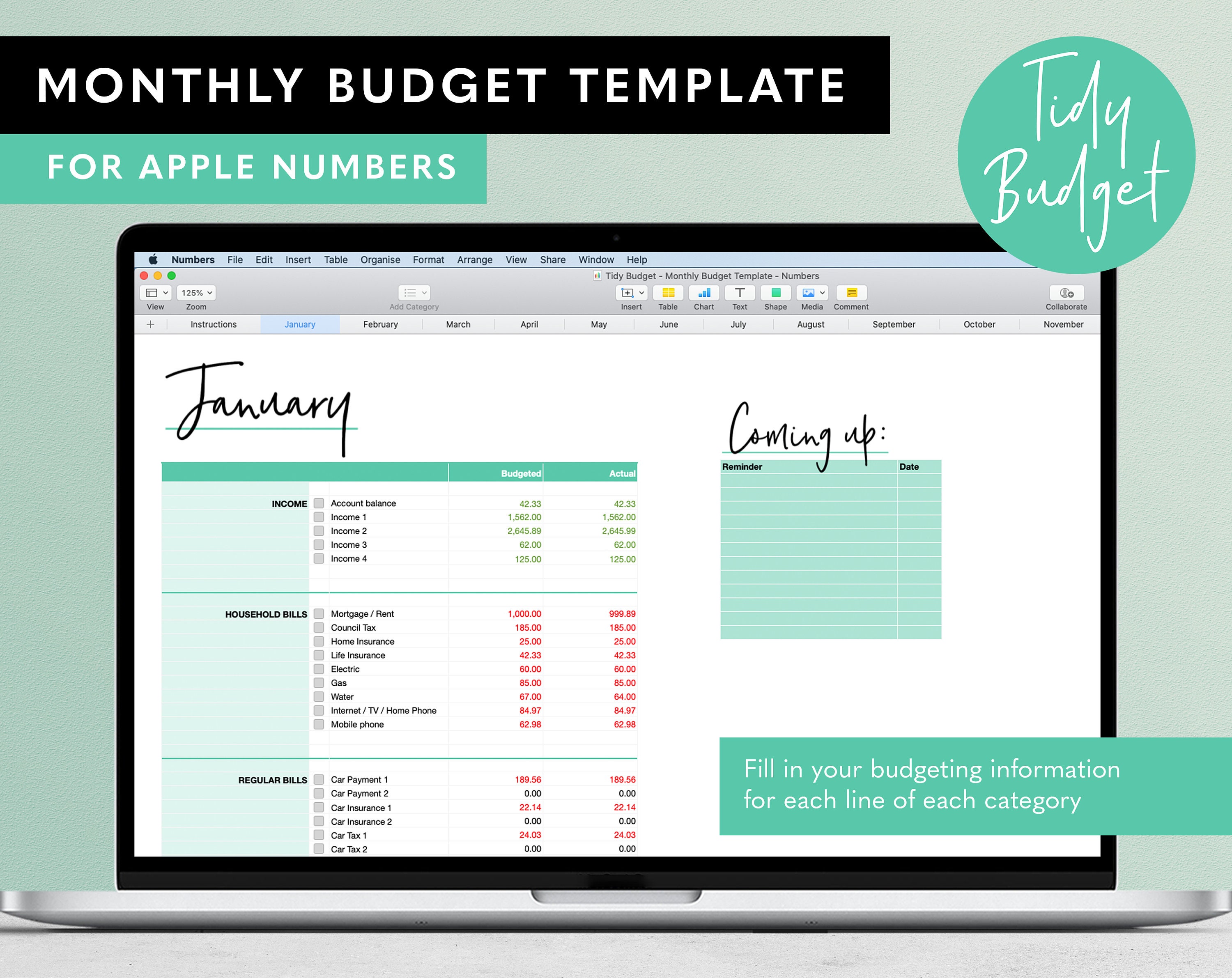 apple notes budget  Creekside Simplicity