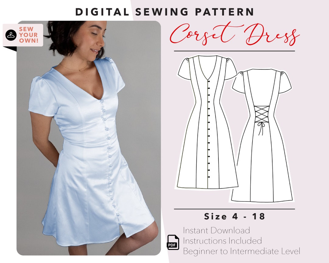 PDF Sewing Pattern / Wedding Dress / Bridesmaid Dress / Digital Sewing ...