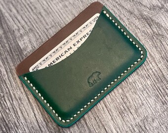 Leather Card Wallet - Etsy