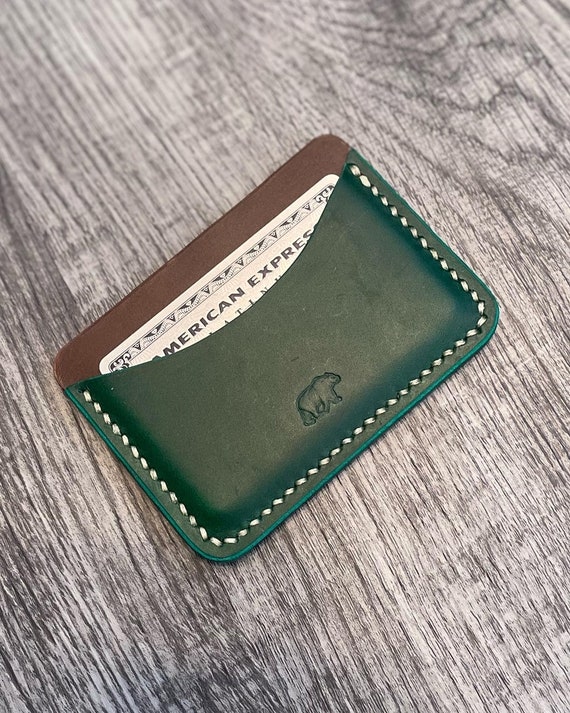 Leather Card Wallet - Etsy