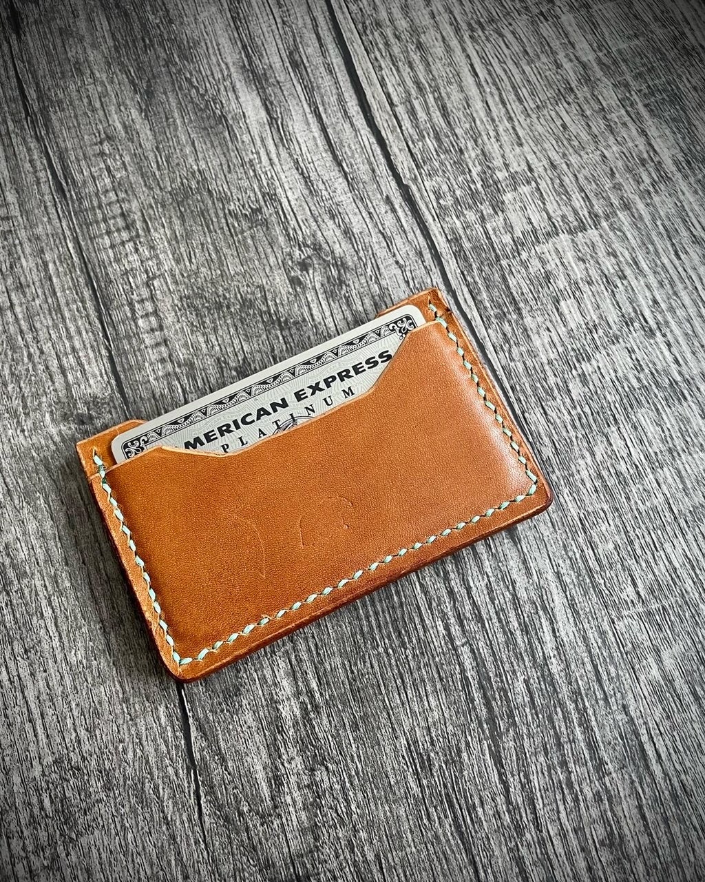 Genuine Handmade Leather Card Wallet - Etsy