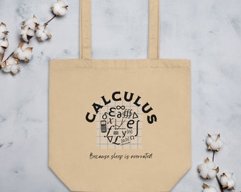Calculus Organic Cotton Tote Bag, Math Teacher Gift