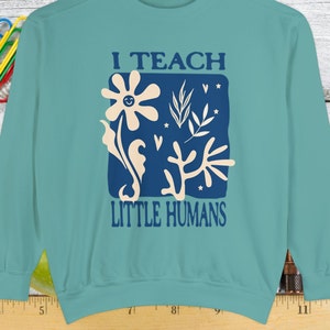 Boho Floral Teacher Sweatshirt Ik leer kleine mensen Sweatshirt Cadeau voor leraar Nieuwe leraar cadeau Leraar waardering cadeau