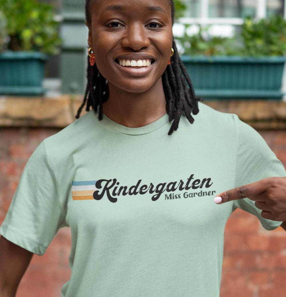 Custom Kindergarten Teacher Shirt - Personalized Gift For Educators, Gift For New Teacher, Present For New School Year