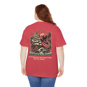 Kraken T-Shirt, Funny Nautical Tee, Sea Monster Shirt, Octopus Top, Ocean Lover Gift, Sailor Graphic Tee