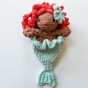 Mermaid Snuggler | Ready to Ship | Mermaid Lovey | Mermaid Plushie | Crochet Mermaid | Mermaid Doll | Made to Order | Handmade Mermaid Gift