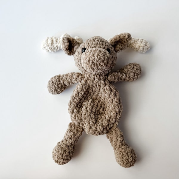 Custom Moose Snuggler | Moose Lovey | Woodland Nursery | Moose Plushie | Crochet Moose | Moose Stuffed Animal | Woodland Animal | Handmade