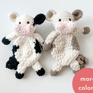 Cow Snuggler | Ready to Ship | Cow Lovey | Cow Stuffed Animal | Crochet Cow | Cow Plushie | Farm Nursery | Cow Baby Gift | Farm Baby Shower