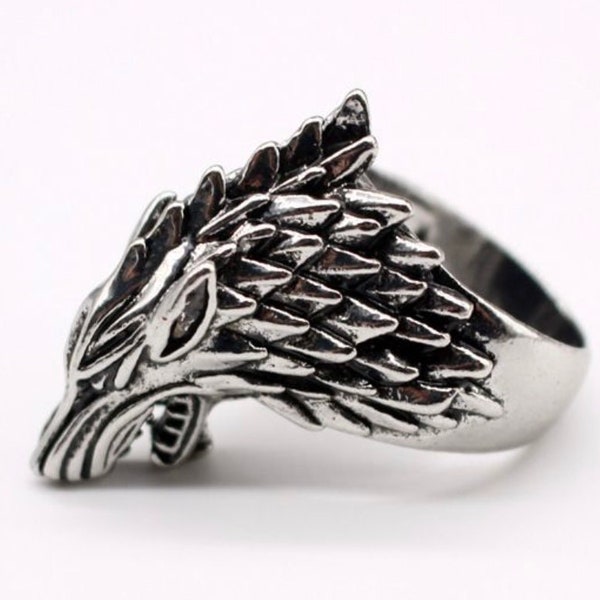 Wolf Head Ring