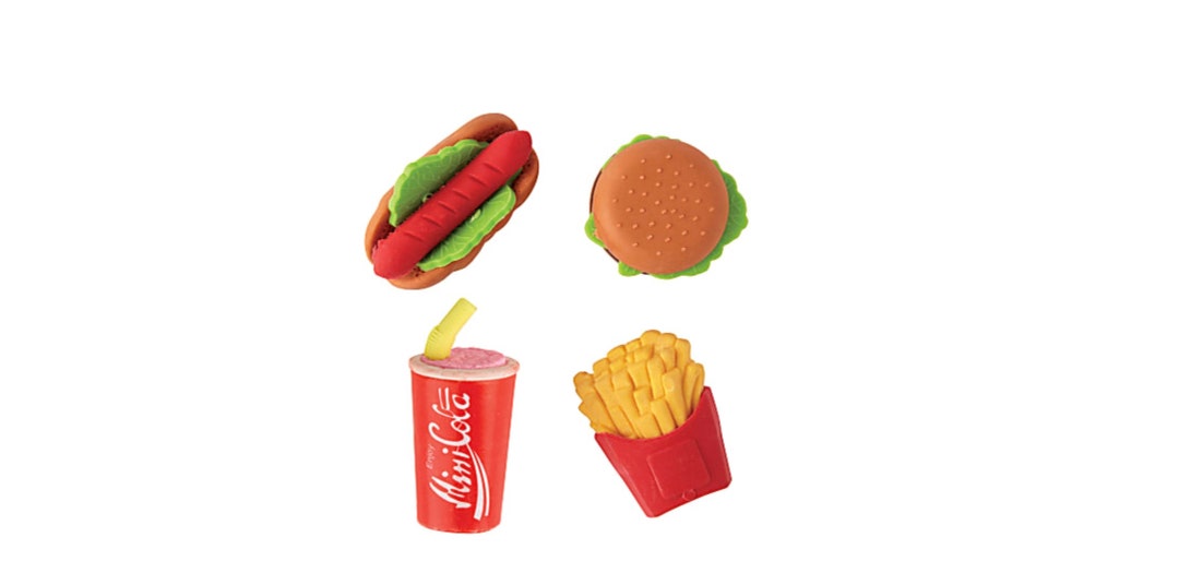Mini Food Erasers/5 Piece Set Etsy