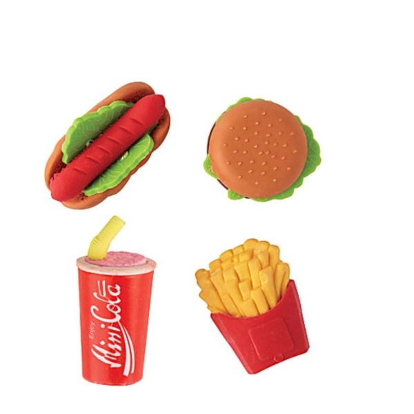 Mini Food Erasers/5 Piece Set