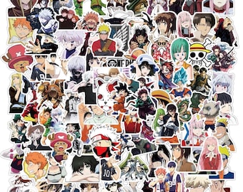 50 Anime Stickers, stickers for water bottles, laptop stickers, hydroflask stickers, sticker pack