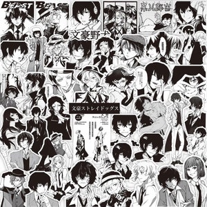 50 Bungo Stray Dogs Stickers Packs, stickers for water bottles, hydroflask stickers, laptop stickers, stickers pack