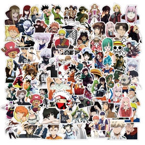 50 Anime Stickers Packs, stickers for water bottles, hydroflask stickers, laptop stickers, stickers pack
