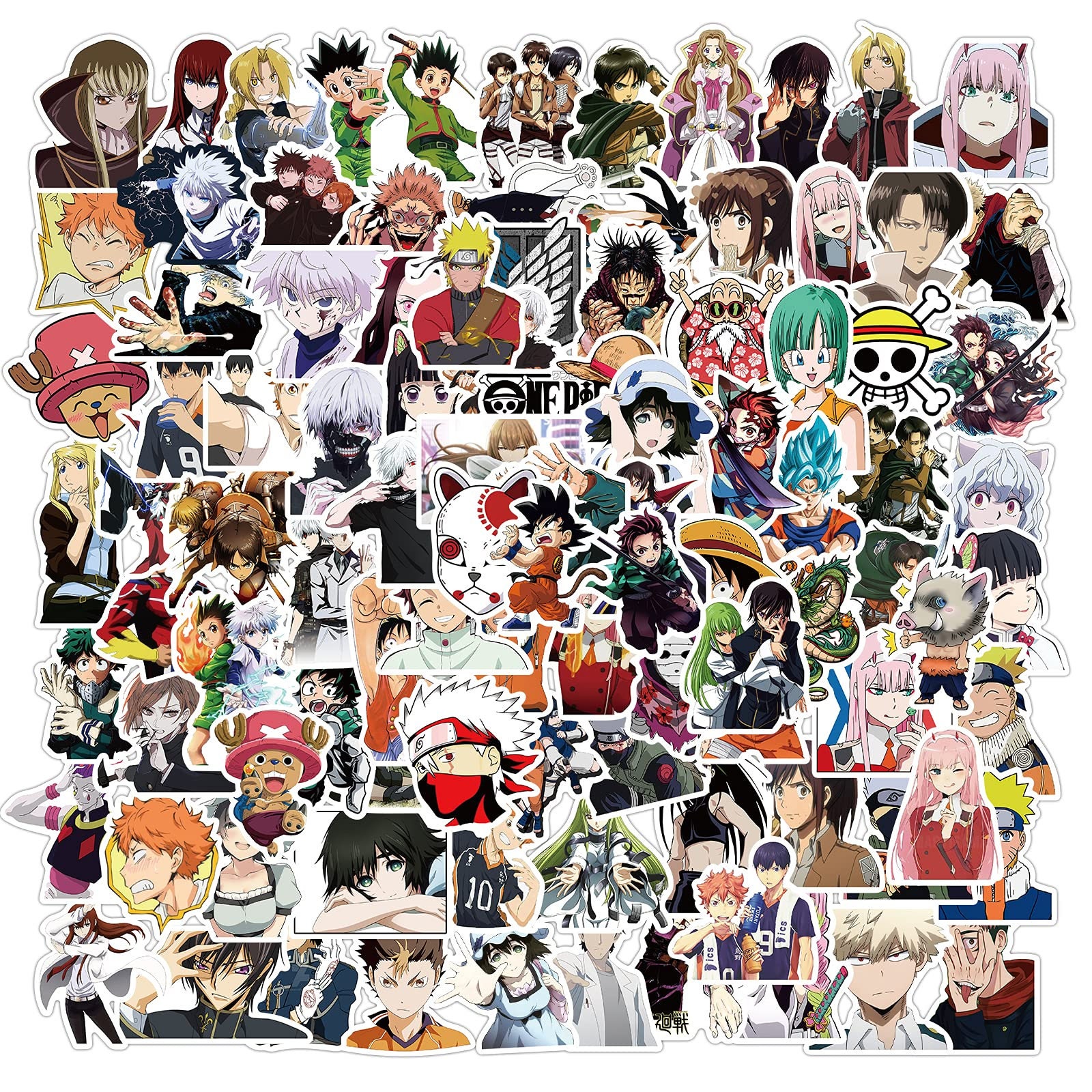 50 Anime Stickers Packs, Stickers for Water Bottles, Hydroflask Stickers,  Laptop Stickers, Stickers Pack 