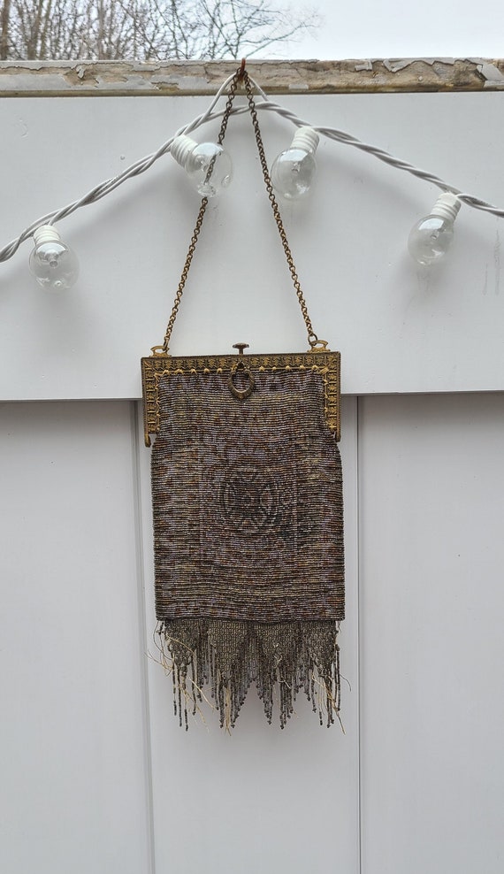 Antique Victorian Beaded Flapper Bag