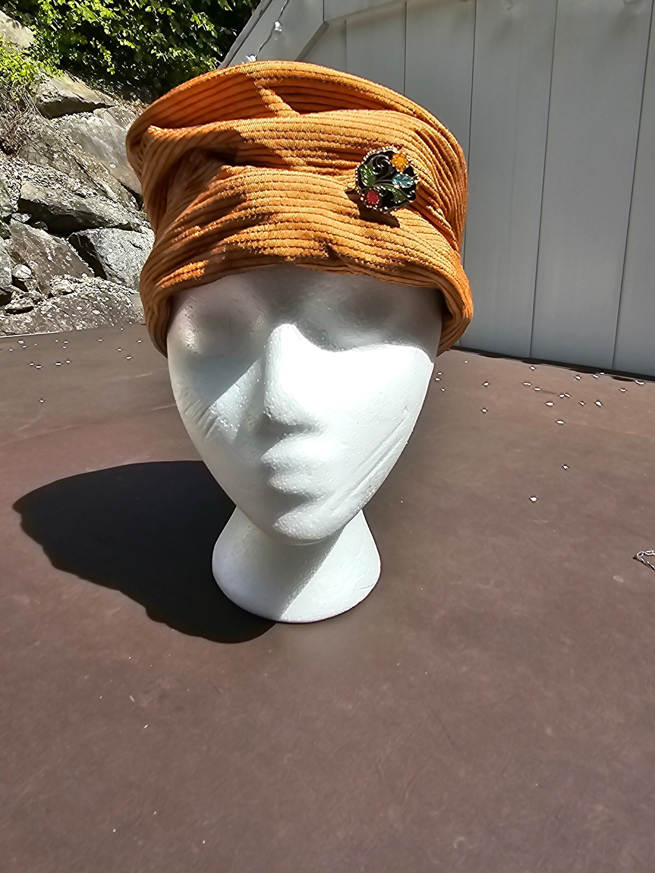 Vintage 1960s Dana Marte blue woven pearl trim hat 1950s/60s Dana Marte Leaf and Rosebud Hat - Etsy main image 2