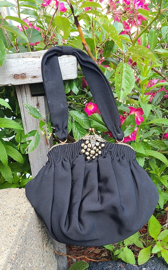 Stunning 1940's Guild Original Vintage Faille Handbag