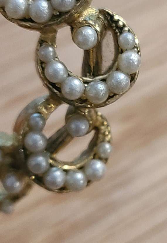 Sweet Vintage Pearl Beaded Classic Brooch, Weddin… - image 9