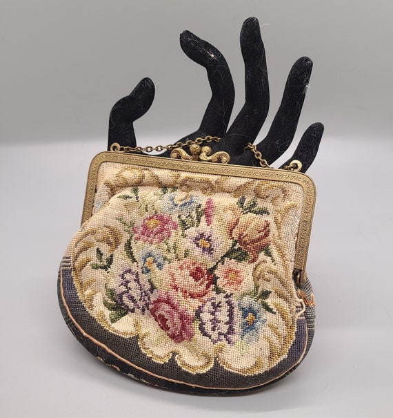 Antique Petit Point Wristlet