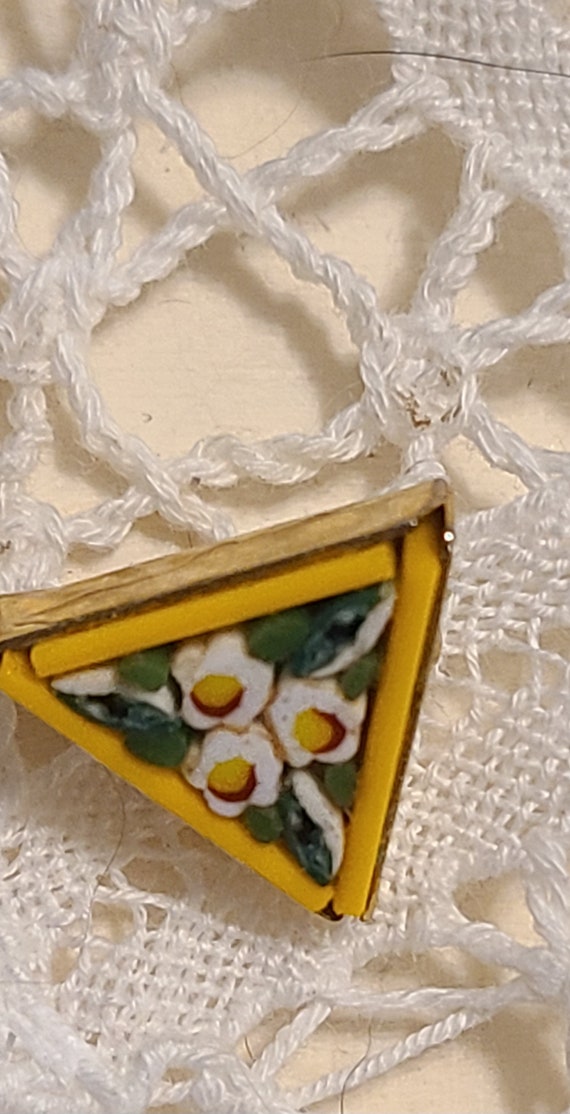 Floral Vintage Italian Mosaic Stick Pin. - image 9