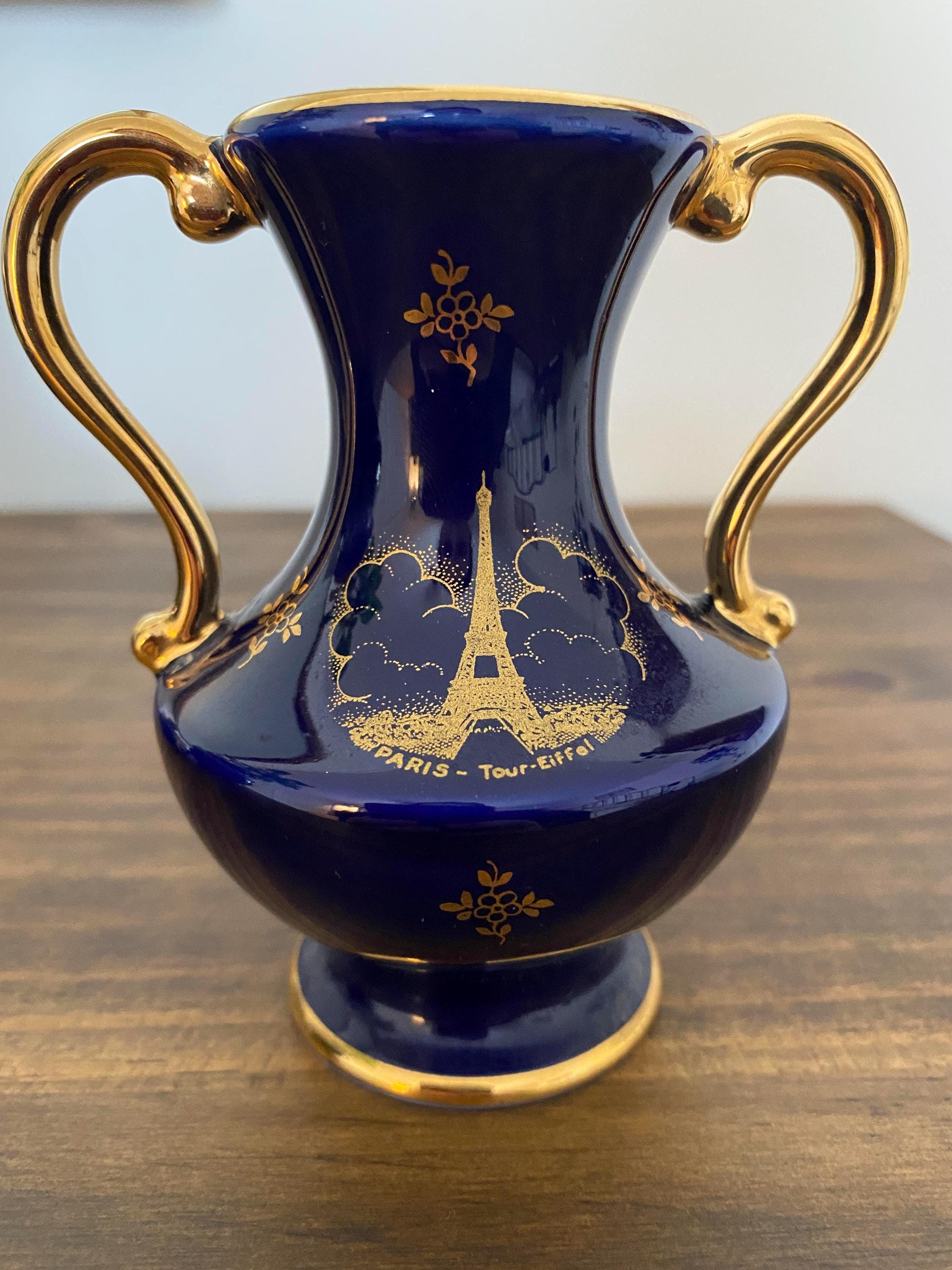 Small vase limoge blue - Etsy 日本