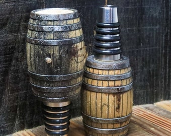 Whiskey Barrel Bottle Stopper aged