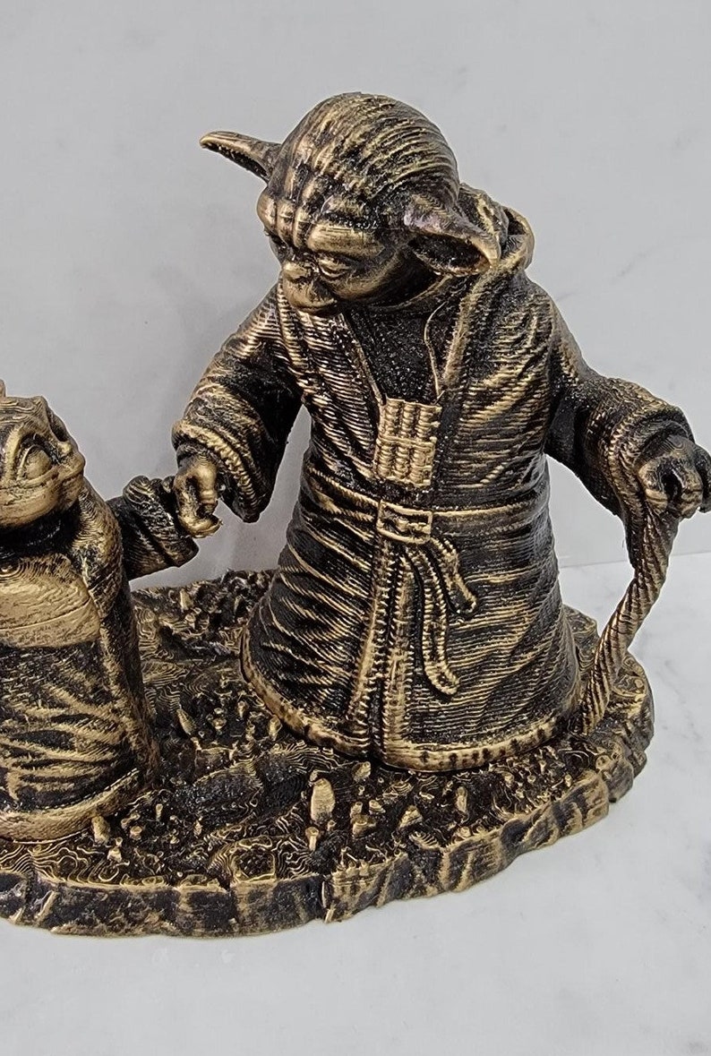 Yoda and Grogu Statue daddy and Baby Yoda Diorama Baby Yoda - Etsy