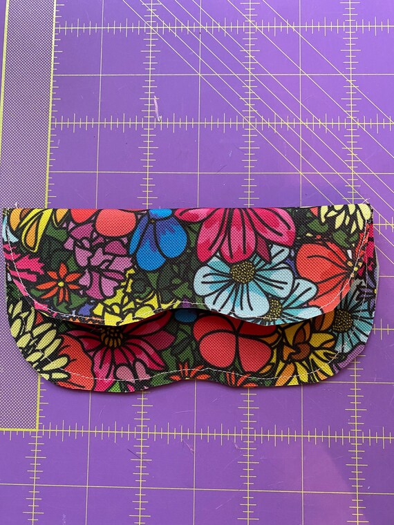 Floral Canvas Eyeglass/sunglass Cases Featuring Velcro Closure Etsy
